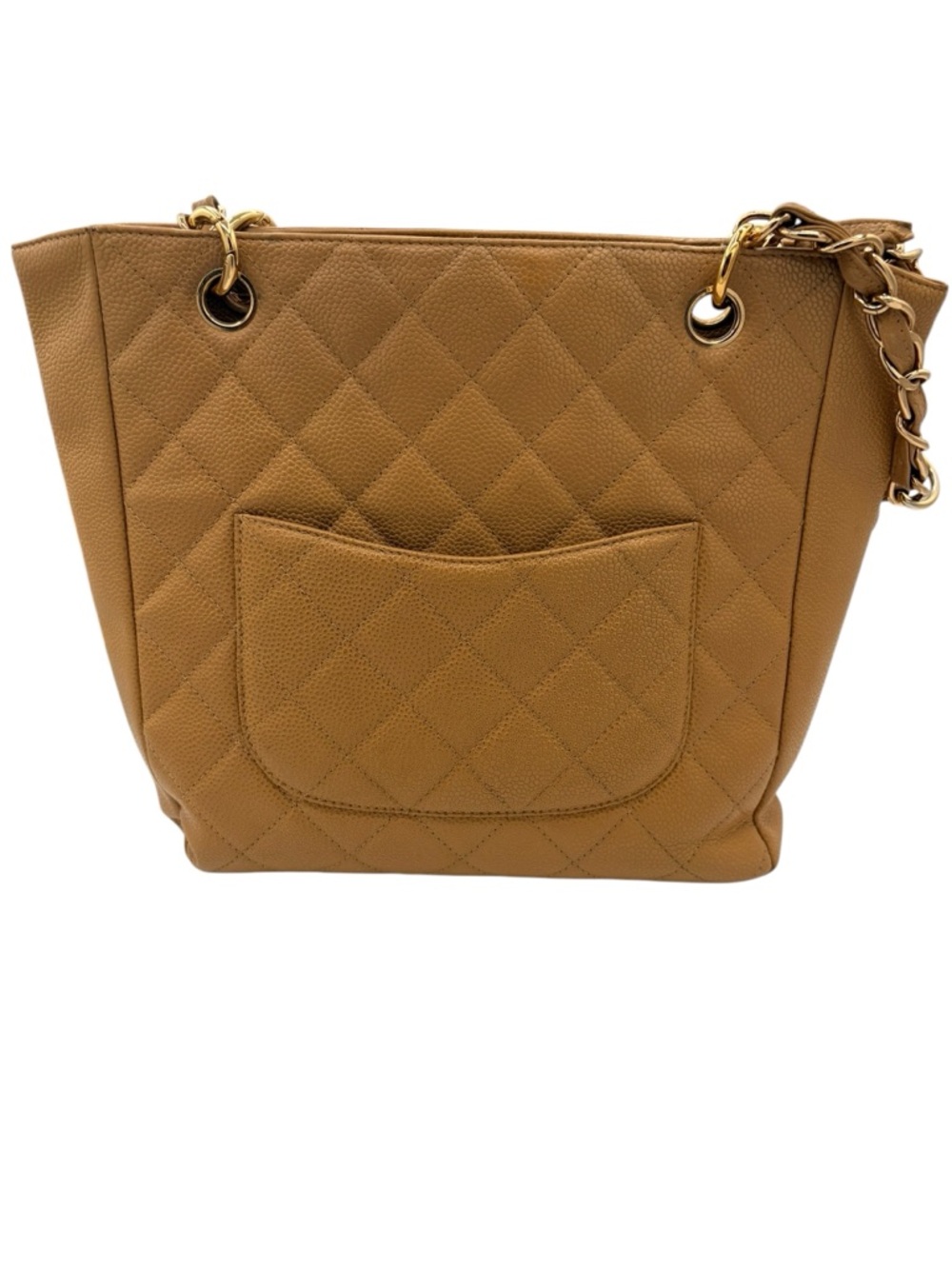 Chanel Petite Shopping Tote – Tan Caviar Leather - Picture 2 of 10